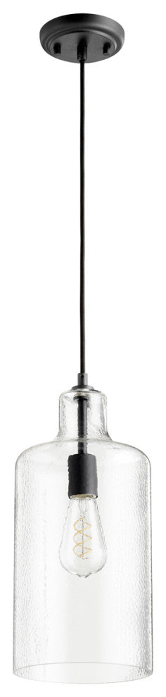 Quorum 8141-69 One Light Pendant, Black Finish