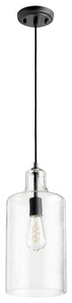 Quorum 8141-69 One Light Pendant, Black Finish