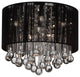 Water Drop 6 Light Drum Shade Flush Mount With Chrome Finish