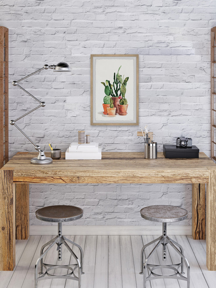 "Cactus Variety" Framed Painting Print, 24"x36"