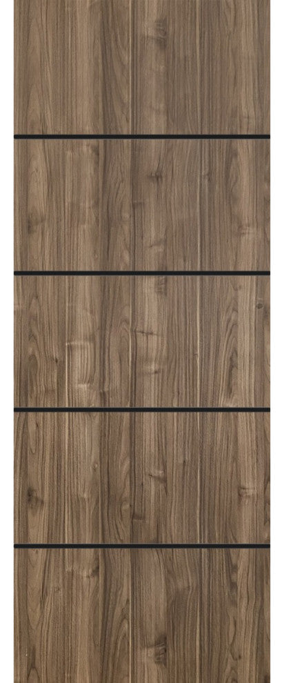 Slab Barn Door Panel 36 x 84 | Planum 0015 Walnut with  | Sturdy Finished