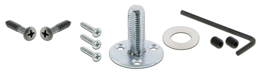 Single Craftsman Plate With Round Clear Crystal Knob, Antique Pewter