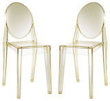 Casper Dining Side Chairs Acrylic, Set of 2, Yellow