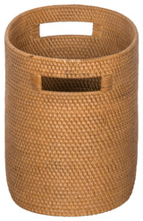 Loma Rattan Oval Magazine Rack, Honey-Brown