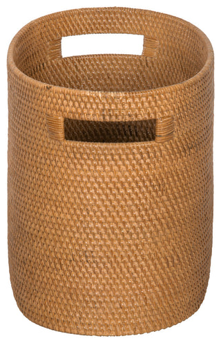 Loma Rattan Oval Magazine Rack, Honey-Brown