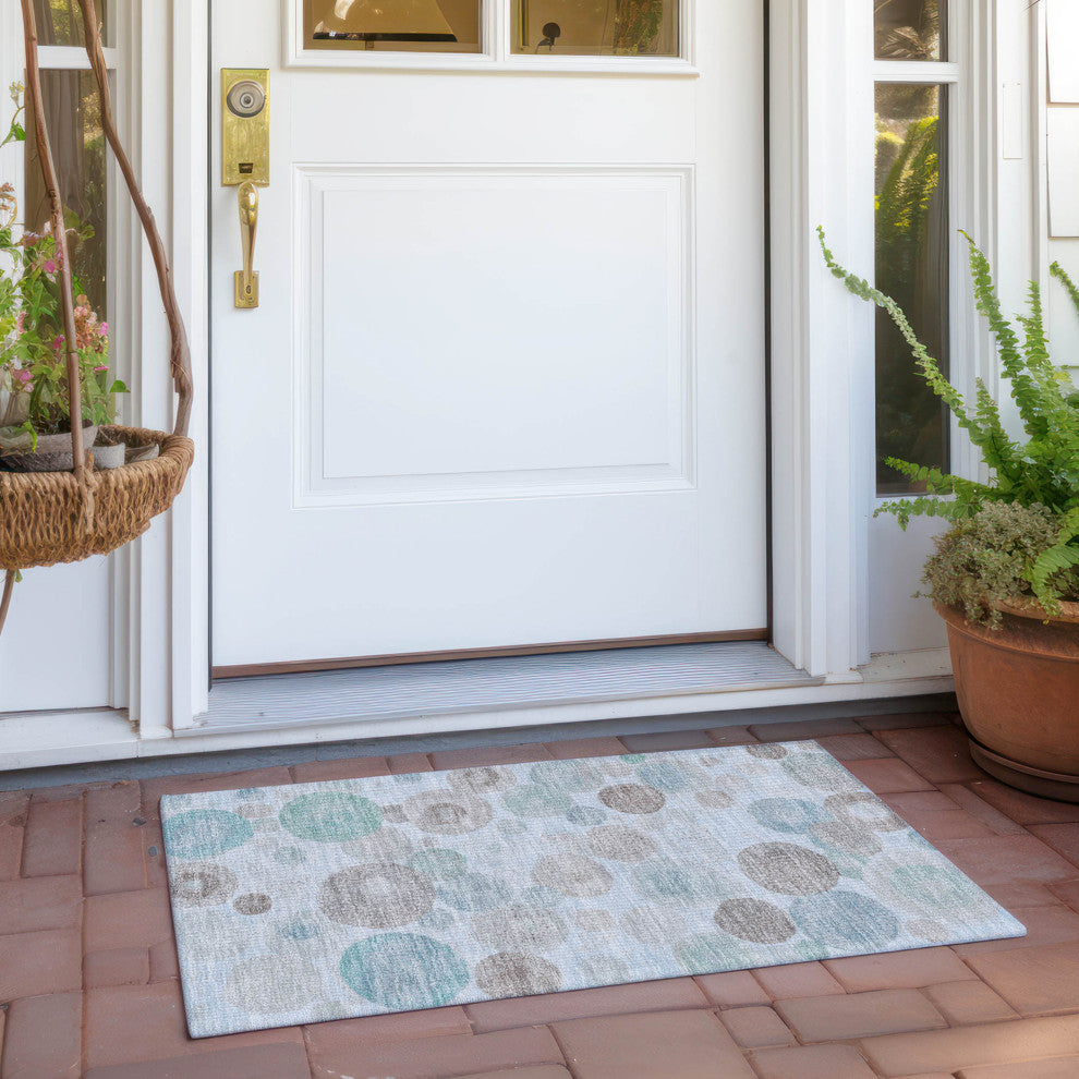 Machine Washable Indoor/Outdoor Chantille ACN1896 Sky 1'8" x 2'6" Rug