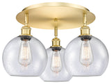 Innovations Athens 3 19.75" Flush Mount Satin Gold