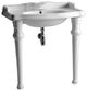 Isabella Collection Rectangular Console With Integrated Oval Bowl
