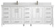 Aberdeen 84 Double Sink Bath Vanity in White 2" Empira Quartz