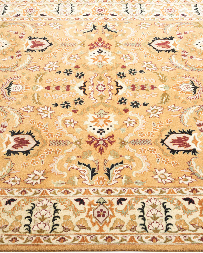 Mogul, One-of-a-Kind Hand-Knotted Area Rug Yellow, 4' 2 x 6' 5