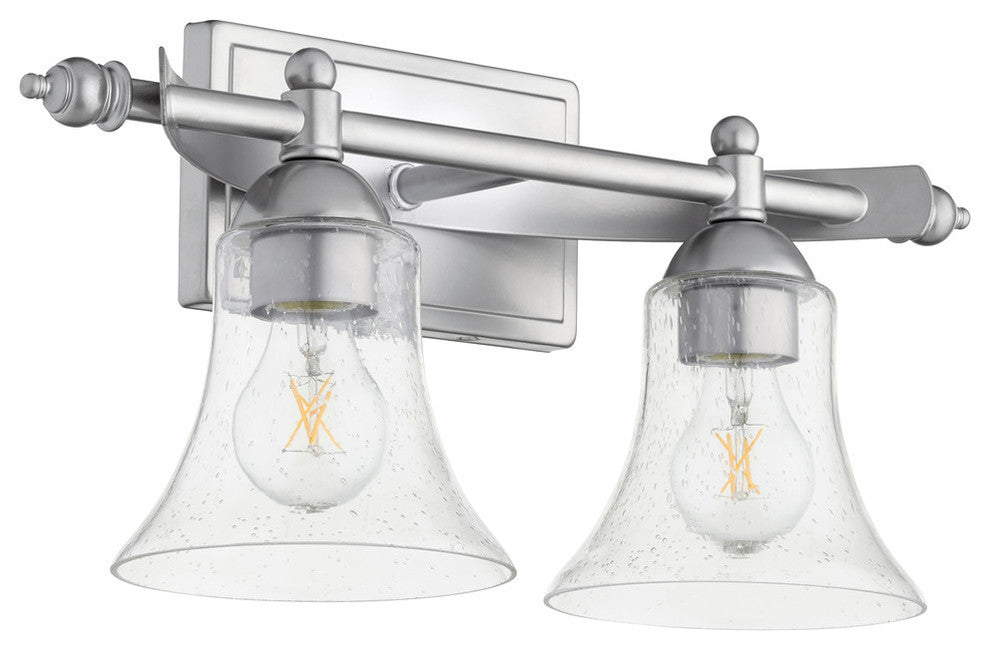 Aspen 2-Light Vanity Fixture, Classic Nickel