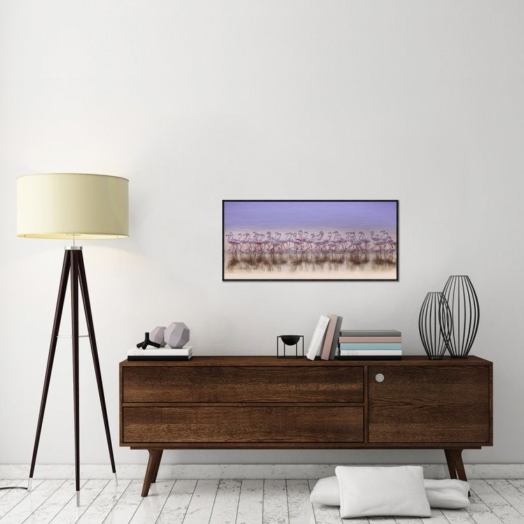 "Comrades In Color" Framed Canvas Giclee by Ahmed Thabet, 41x19"