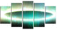 Large Green Oval Fractal Light, Contemporary Canvas Art Print, 60"x32", 5 Panels