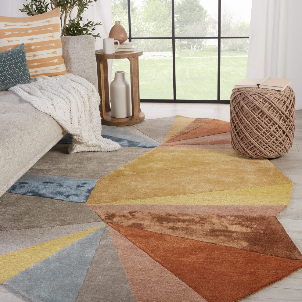 Jaipur Living Sabah Handmade Geometric Multicolor/ Yellow Area Rug, 8'x11'10" Ir