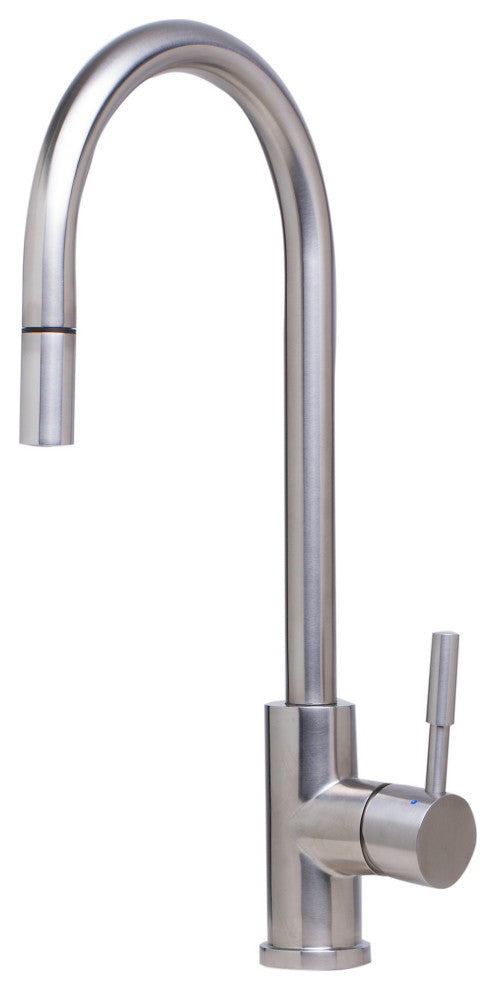 AB2028-BSS Solid Brushed Stainless Steel Single Hole Pull Down Kitchen Faucet
