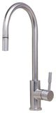 AB2028-BSS Solid Brushed Stainless Steel Single Hole Pull Down Kitchen Faucet