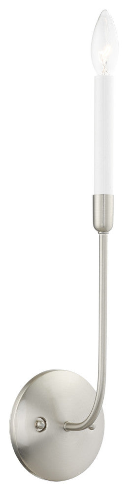 LIVEX LIGHTING 46061-91 1 Light Brushed Nickel Wall Sconce