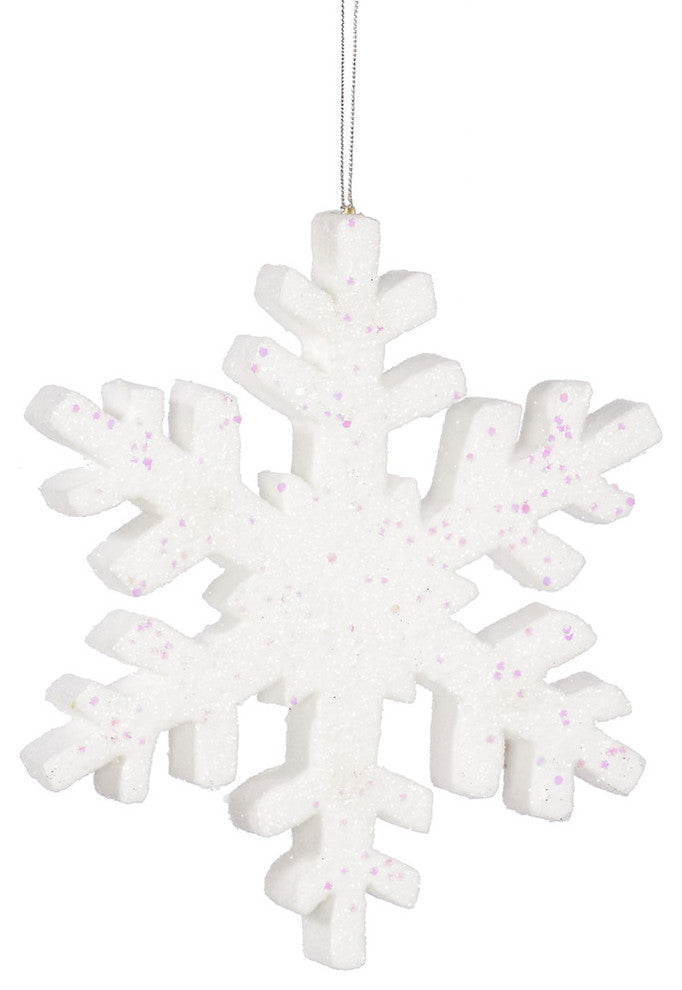 Vickerman 36" White Outdoor Glitter Snowflake, White