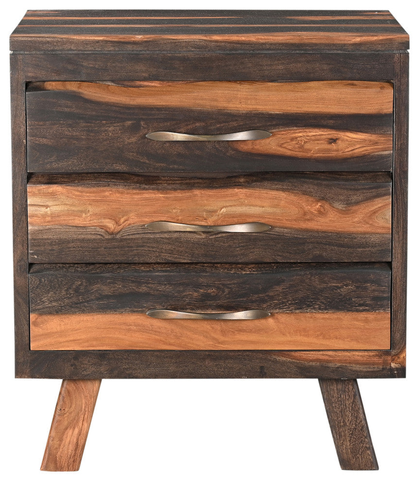Aubrey 3-drawer Live Edge Wood Nightstand