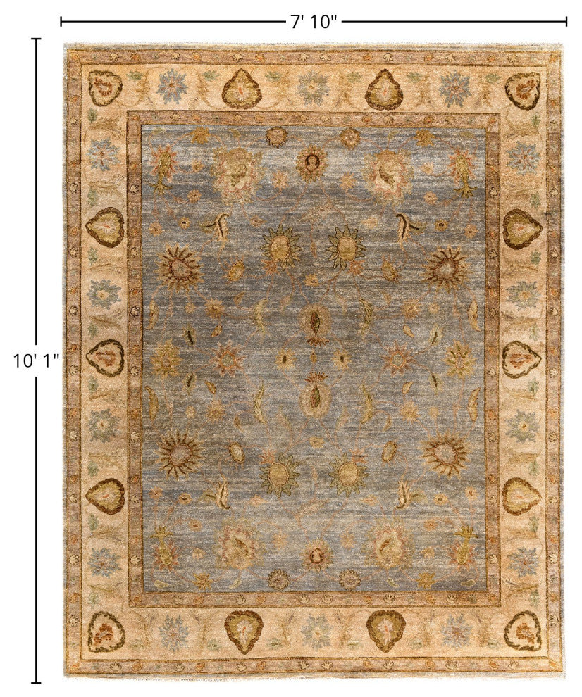 Oushak One-of-a-Kind Handmade Area Rug Gray, 7' 10" x 10' 1"