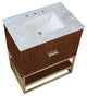 Monad Bathroom Vanity, Walnut, 30" Wide