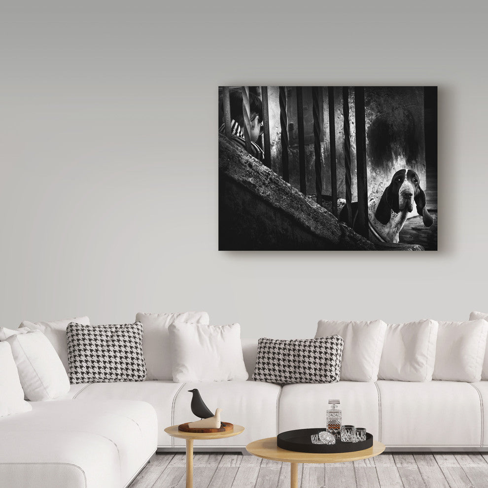 Antonio Grambone 'Curious Dog' Canvas Art, 24"x18"
