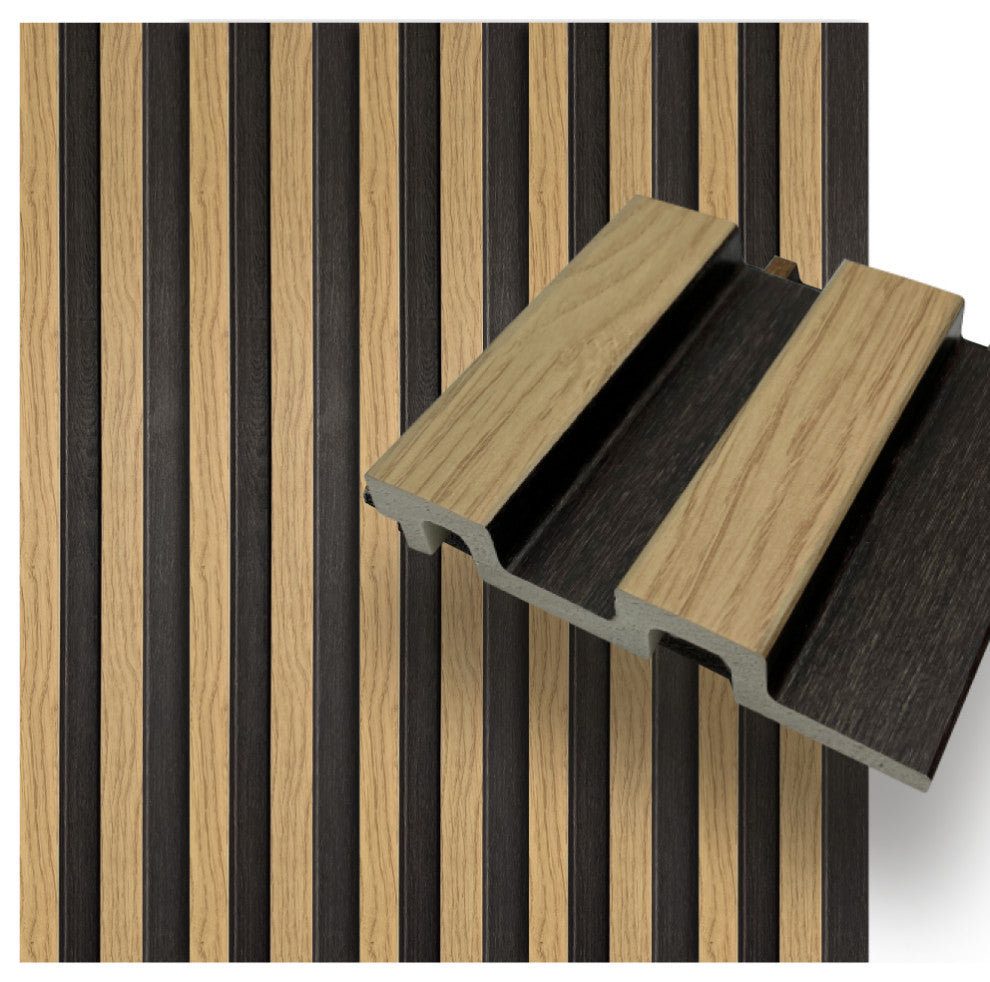 Waterproof Slat Panel, Pickled Oak, Sample
