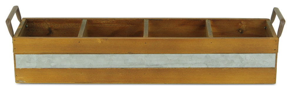 3-Slot Barry Wooden Storage Caddy, 4-Slot