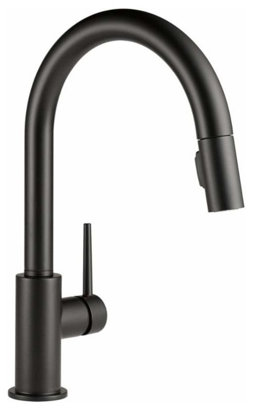 Delta Trinsic Single Handle Pull-Down Kitchen Faucet, Matte Black
