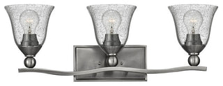 Hinkley Bolla Medium Three Light Vanity, Brushed Nickel With Clear Glass