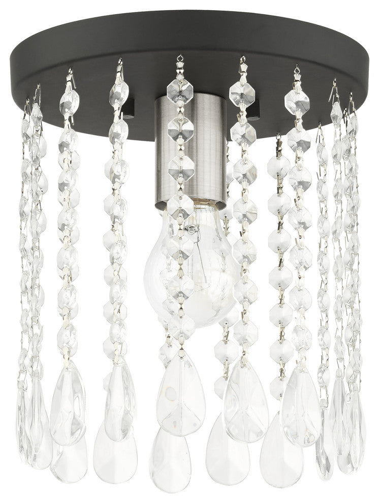 Black Transitional, Dazzling, Modern Classic, Petite Flush Mount