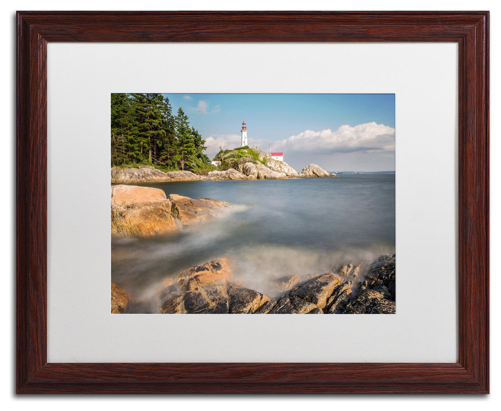 Pierre Leclerc 'Lighthouse Park' Matted Framed Art, Wood Frame, White, 20x16