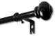 Yolanda Curtain Rod, Black, 28-48"