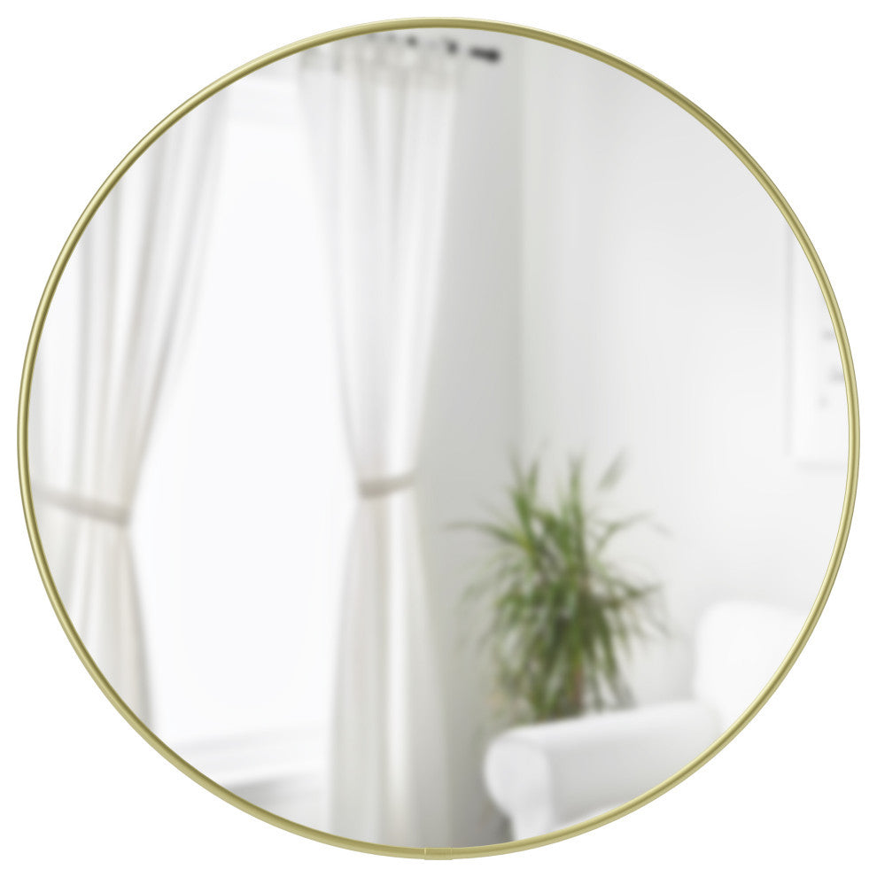 Umbra Hubba Mirror With Metallic Finish, Brass