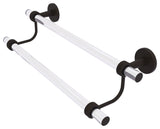 Allied Brass Clearview 36" Double Towel Bar, Groovy Accents, Oil Rubbed Bronze