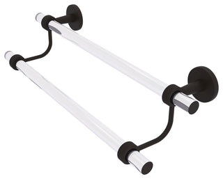 Allied Brass Clearview 36" Double Towel Bar, Groovy Accents, Oil Rubbed Bronze