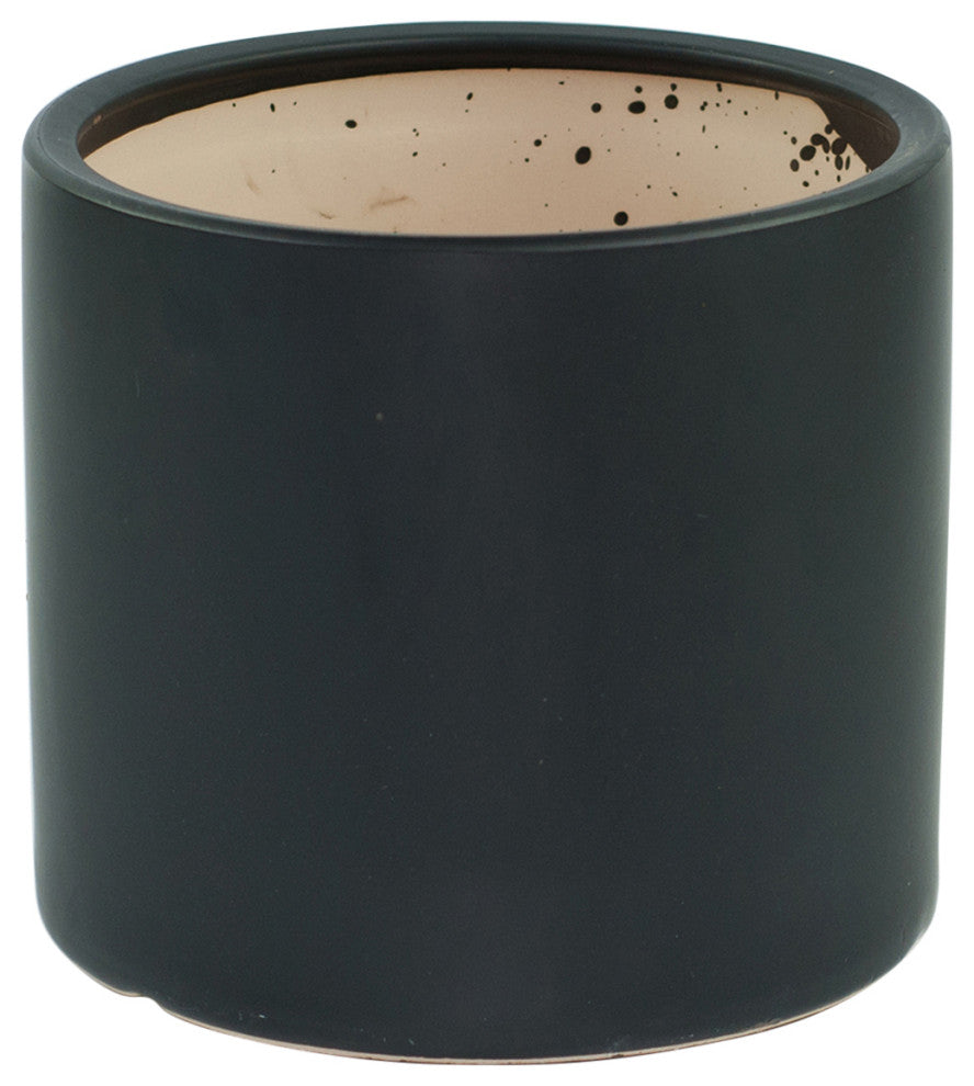 Large Ceramic Pot 10'' Black