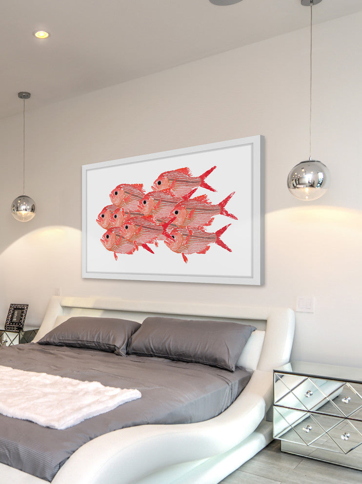 "Golden Snapper" Framed Painting Print, 18"x12"