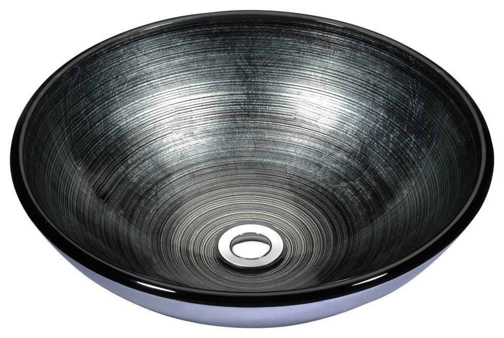 ANZZI Tara Series Tempered Glass Bathroom Vessel Sink