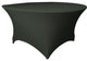 LA Linen Round Spandex Table Cover, Black, 60"x60"