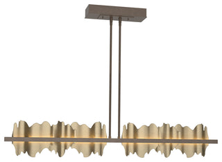 Hildene Large LED Pendant, Bronze Finish, Soft Gold Accent