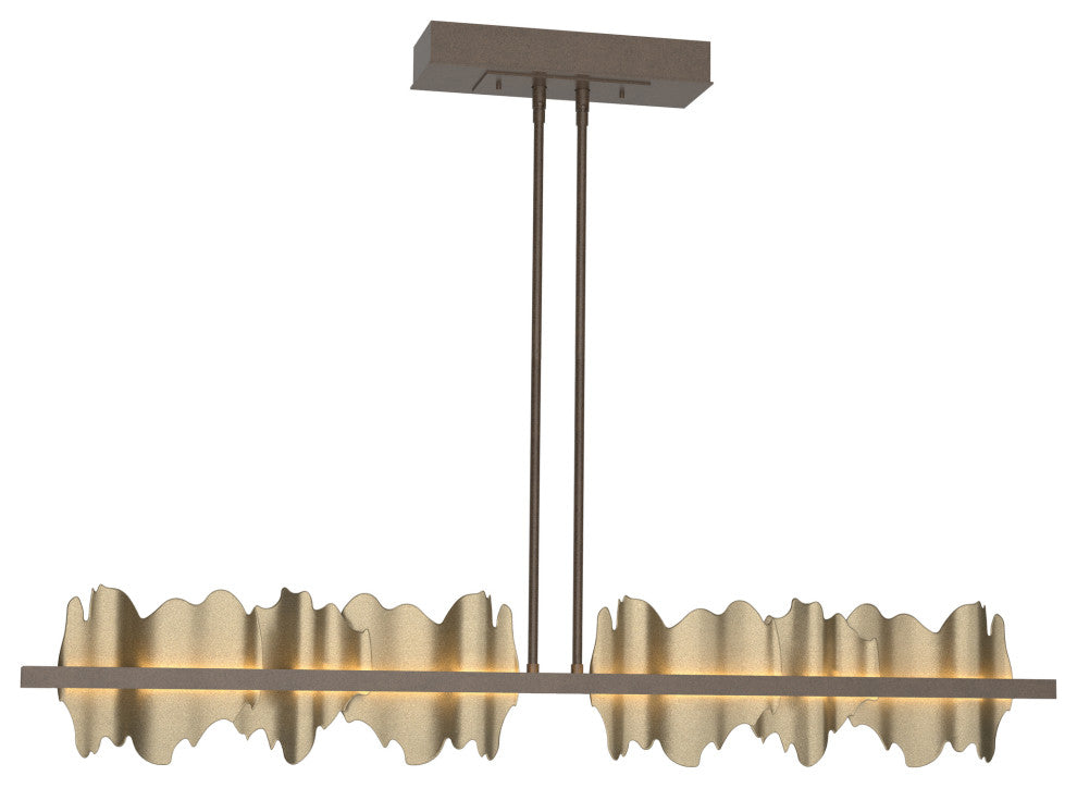 Hildene Large LED Pendant, Bronze Finish, Soft Gold Accent