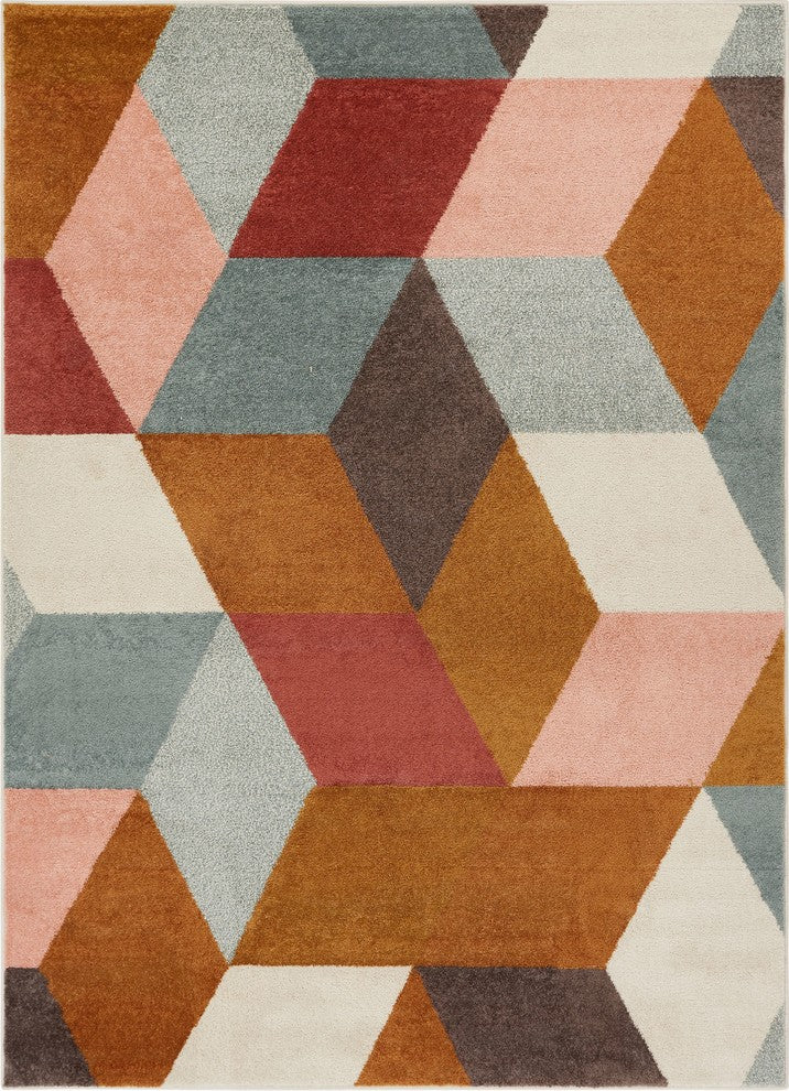 Well Woven Vettore Chancery Modern Geometric Shapes Multi Area Rug