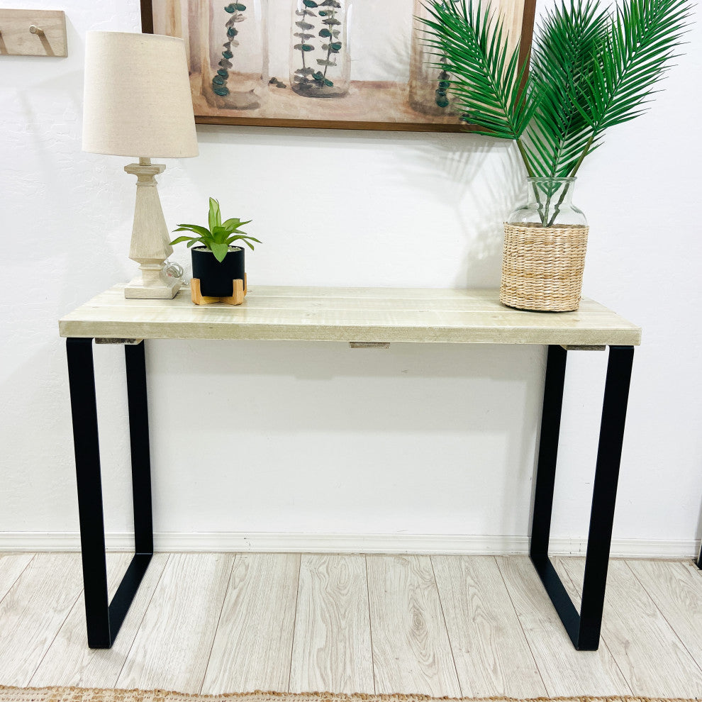 Barn Walls Bedroom Console Table Accent Table, Handcrafted, Sagewash, 48" Length