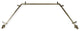 Madalena 13/16" Bay Window Curtain Rod, Antique Brass
