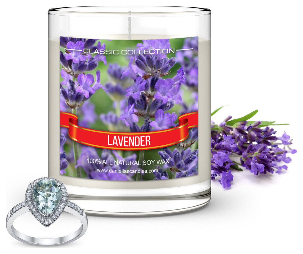 Lavender Jewelry Candle, Ring Size 7