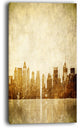 "New York Skyline Grunge View" Canvas Print