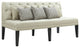 Unique Sofa, Armless Design With Button Tufted Back & Geometric Pillows, Taupe