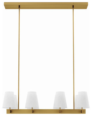 Enthrall 8-Light Chandelier, White Satin Brass