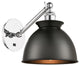Innovations 317-1W-PC-M14-BK-LED Adirondack 1 Light Sconce, Polished Chrome
